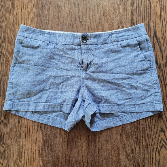 Merona Blue Chambray Denim Cotton Short Shorts Size Women's 2 - Picture 3 of 8